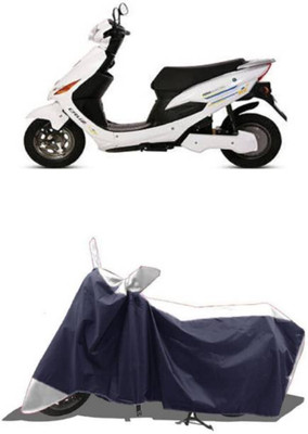 RAAMKM Two Wheeler Cover for Hero, Honda, Bajaj, TVS, Yamaha(Electric Cruz BS6, White, Black)