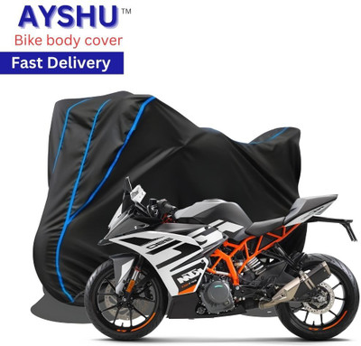 AYSHU Waterproof Two Wheeler Cover for KTM(RC 390, Black, Red)