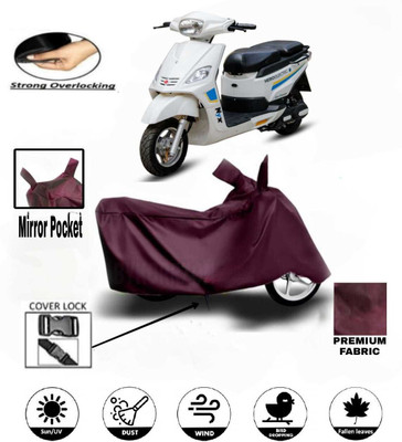 DeepShakshi AUTOMOTIVE Waterproof Two Wheeler Cover for Hero Electric(Maroon)