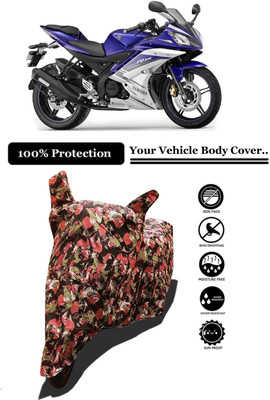 Amexride Two Wheeler Cover for Yamaha(YZF-R15 V2 BS6, Multicolor)