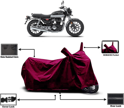 Amexride Two Wheeler Cover for Honda(Hness CB350, Maroon)
