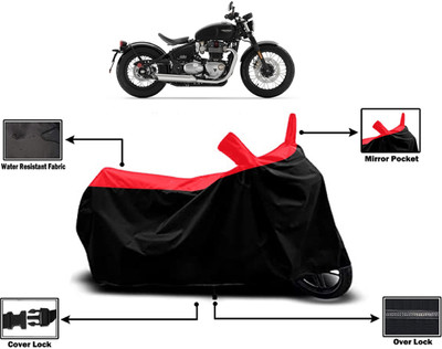 Amexride Two Wheeler Cover for Triumph(Bonneville Bobber, Red)