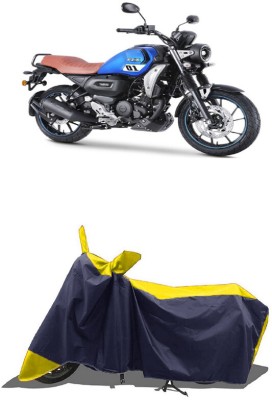 SUGASHRI Waterproof Two Wheeler Cover for Yamaha(FZ-X, Yellow, Blue)