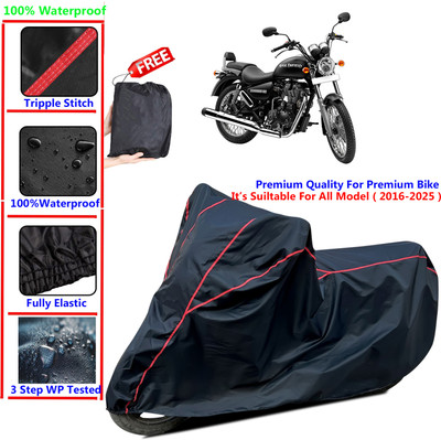 SThanaveX Waterproof Two Wheeler Cover for Royal Enfield(Thunderbird 500, Black)