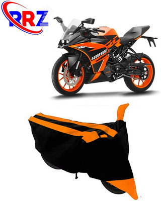 RRZ Waterproof Two Wheeler Cover for KTM(RC 125, Black, Orange)