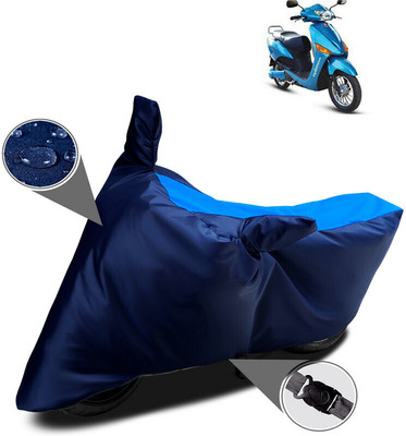 DeepShakshi AUTOMOTIVE Waterproof Two Wheeler Cover for Hero Electric(Electric Optima DX, Blue)