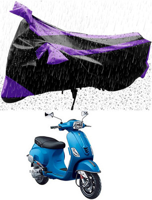 MWBB Waterproof Two Wheeler Cover for Piaggio(Vespa LX 125, Black)