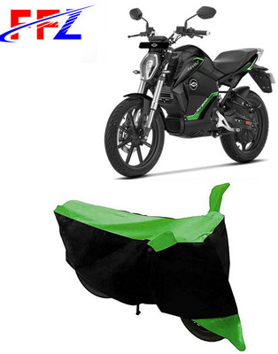 FFZ Two Wheeler Cover for Revolt(RV 300, Black, Green)