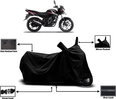 KEDIT Two Wheeler Cover for Bajaj(Discover 150 s, Black)