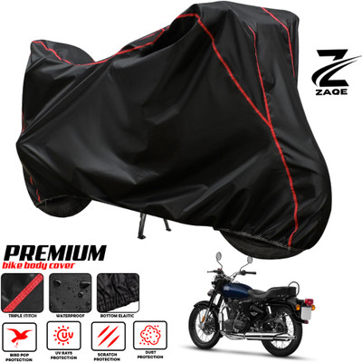 ZAQE Two Wheeler Cover for Royal Enfield(Bullet 350, Black, Red)