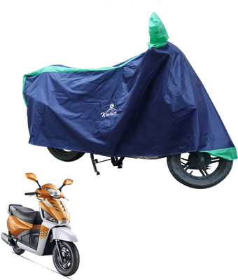 Kavach Waterproof Two Wheeler Cover for Mahindra(Gusto 125, Green, Blue)