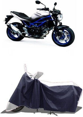 SUGASHRI Waterproof Two Wheeler Cover for Suzuki(SV650, White, Blue)