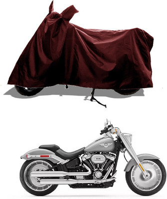 GROFATIK Two Wheeler Cover for Harley Davidson(Fat Boy, Maroon)