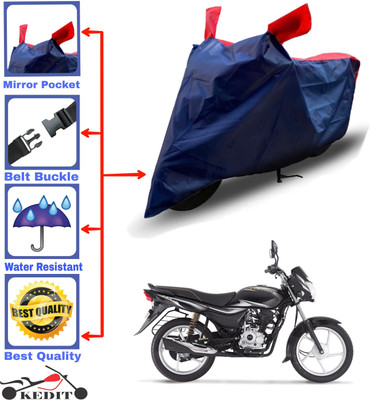 KEDIT Two Wheeler Cover for Bajaj(Platina 100 DTS-i, Red, Blue)