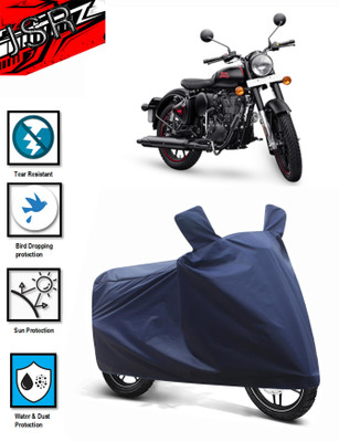 J S R Waterproof Two Wheeler Cover for Royal Enfield(Classic 350, Blue)