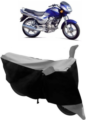 DeepShakshi AUTOMOTIVE Waterproof Two Wheeler Cover for TVS(Victor GLX, Grey, Black)