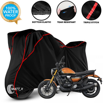 MATT_X Waterproof Two Wheeler Cover for TVS(Black, Red)