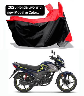 Amexride Two Wheeler Cover for Honda(Livo, Red, Black)