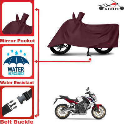 KEDIT Two Wheeler Cover for Honda(CBR650R, Maroon)