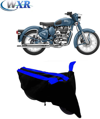 WXR Waterproof Two Wheeler Cover for Royal Enfield(Classic 500, Black, Blue)