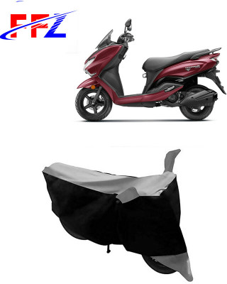FFZ Waterproof Two Wheeler Cover for Suzuki(Burgman Street 125, Black, Grey)