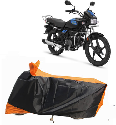 AutoRash Two Wheeler Cover for Hero(Splendor Plus, Black, Orange)