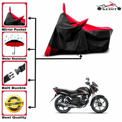 AASHTIK MART Two Wheeler Cover for Honda(Shine, Red, Black)