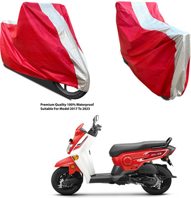 AutoGalaxy Waterproof Two Wheeler Cover for Honda(Cliq, Silver, Red)