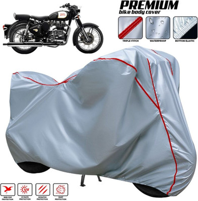 xodi Two Wheeler Cover for Royal Enfield(Standard 350, Silver, Red, Multicolor)