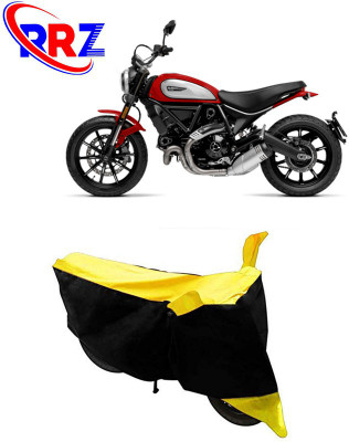 RRZ Waterproof Two Wheeler Cover for Ducati(Scrambler Icon, Black, Yellow)