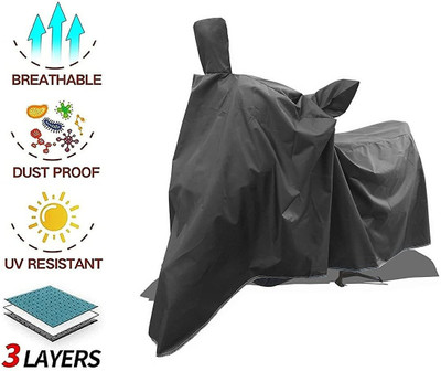SK AUTO Waterproof Two Wheeler Cover for Yamaha(FZ-X, Black)