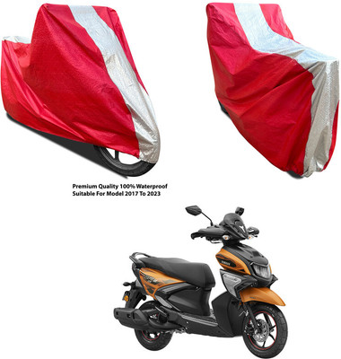 AutoGalaxy Waterproof Two Wheeler Cover for Yamaha(RayZR 125 Fi, Silver, Red)
