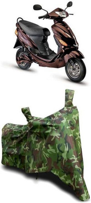 ATBROTHERS Waterproof Two Wheeler Cover for Hero Electric(Electric Wave Dx, Multicolor, Green)