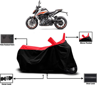KEDIT Two Wheeler Cover for KTM(Duke 390, Red)