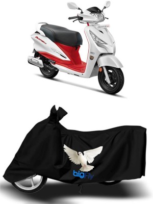 Big fly Two Wheeler Cover for Hero(Destini 125, Black)