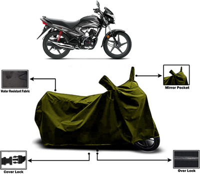 Amexride Two Wheeler Cover for Honda(Dream Yuga, Green)