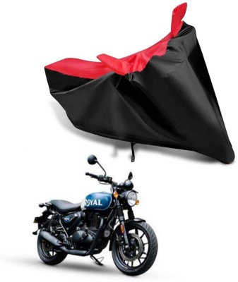 KEDIT Two Wheeler Cover for Royal Enfield(Hunter 350, Red, Black)