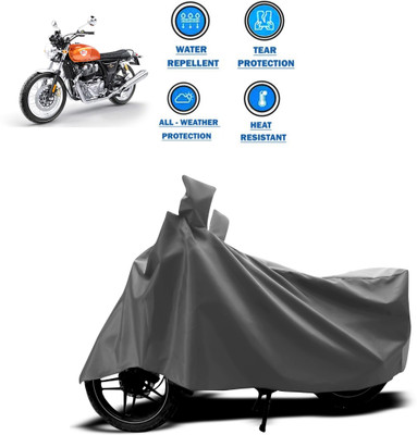 PAGORA Waterproof Two Wheeler Cover for Royal Enfield(Interceptor 650, Grey)