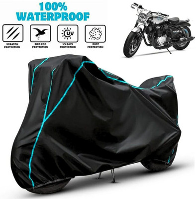 BOTAUTO Waterproof Two Wheeler Cover for Royal Enfield(Blue)