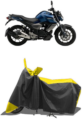 SUGASHRI Waterproof Two Wheeler Cover for Yamaha(FZ-S Fi Version 3.0, Yellow, Black)