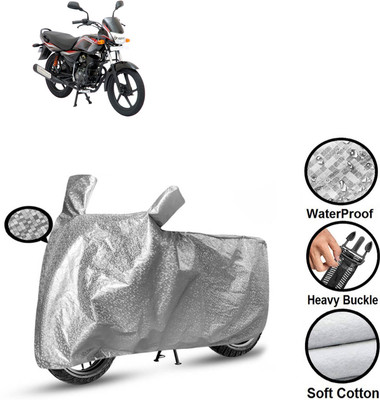 PAGORA Waterproof Two Wheeler Cover for Bajaj(Platina 125, Silver)