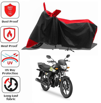 AIKOZIYA Waterproof Two Wheeler Cover for Honda(CD 100 SS, Black, Red)