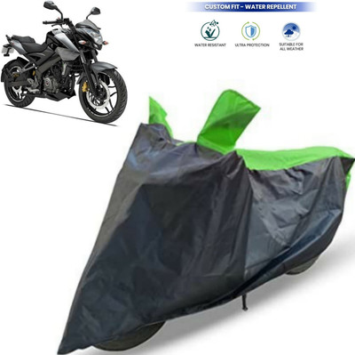 ma collections Waterproof Two Wheeler Cover for Bajaj(Pulsar NS200 BS6, Green, Black)