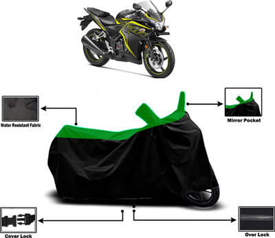 Amexride Two Wheeler Cover for Honda(CBR 250R, Green)