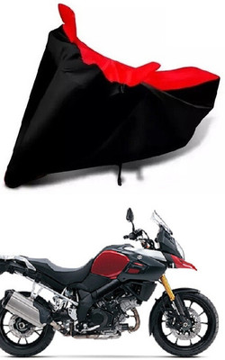 DeepShakshi AUTOMOTIVE Waterproof Two Wheeler Cover for Suzuki(V Strom 1000, Red, Black)