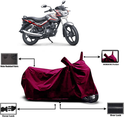 KEDIT Two Wheeler Cover for TVS(Star City, Maroon)