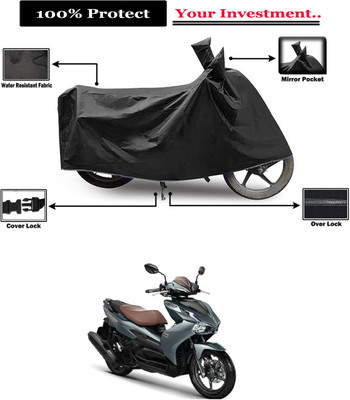 Amexride Two Wheeler Cover for Honda(Blade 125, Black)