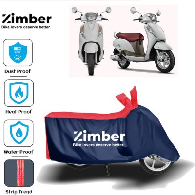 ZIMBER Two Wheeler Cover for Suzuki(Access 125, Red, Blue)