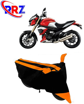 RRZ Waterproof Two Wheeler Cover for Mahindra(MOJO XT 300, Black, Orange)