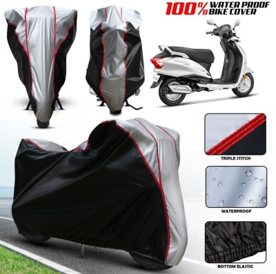 xodi Waterproof Two Wheeler Cover for Hero(Destini 125, Silver, Black, Multicolor)